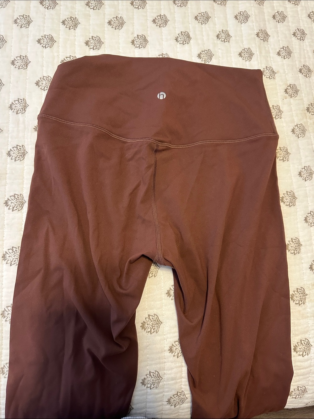 Burgundy High-Waist Active Leggings